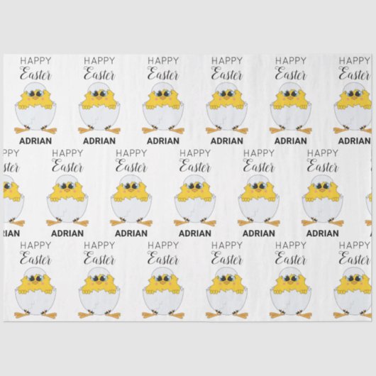 Speciaal uitgeruste paaseieren en paasmakerij tissuepapier (Voorkant)