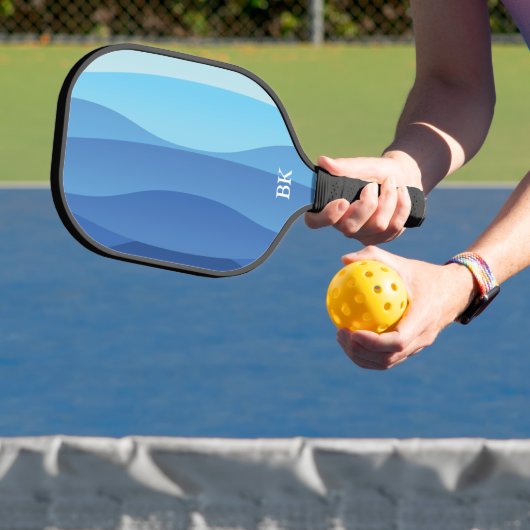 Speciaal uitgeruste Pickleball Paddle met een blau (Insitu)
