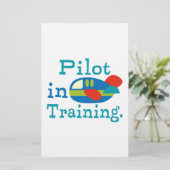 Speciaal uitgeruste piloot in opleiding briefpapier (Staand voorkant)