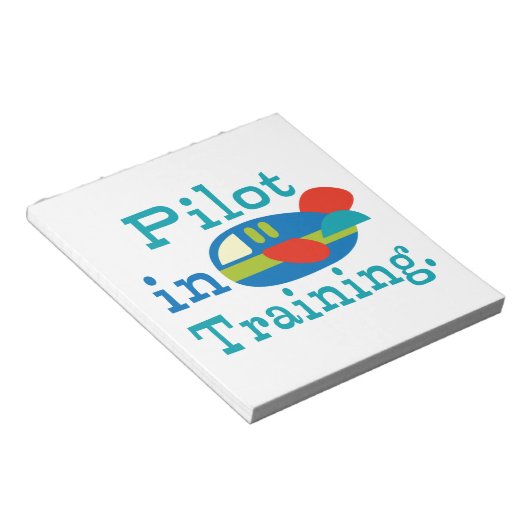 Speciaal uitgeruste piloot in opleiding notitieblok (Schuin)