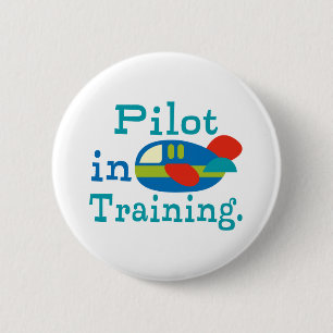 Speciaal uitgeruste piloot in opleiding ronde button 5,7 cm