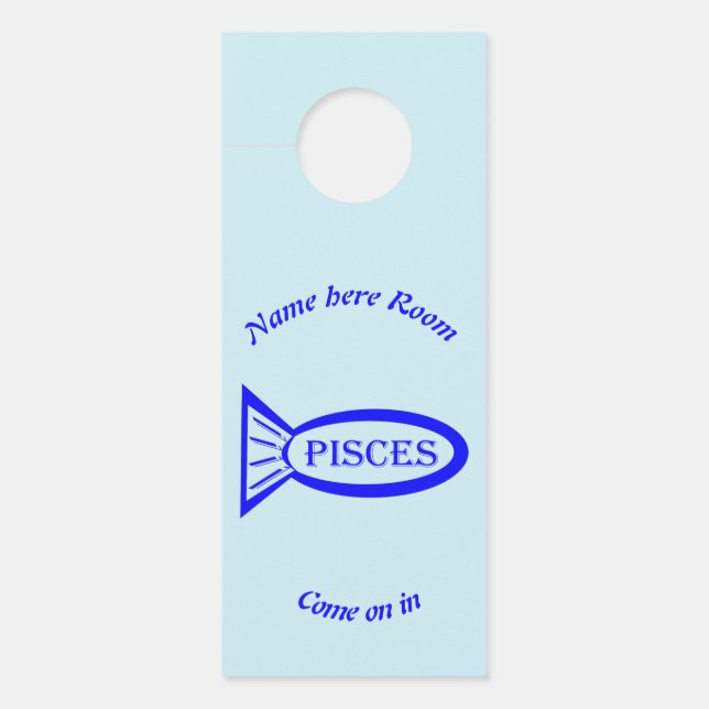 Speciaal uitgeruste pisces Star Sign Deurhanger (Voorkant)
