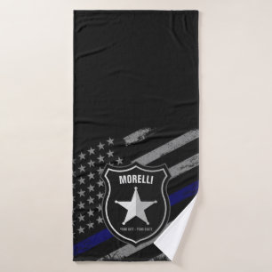 Speciaal uitgeruste politieagent Cop Flag van de N Bad Handdoek