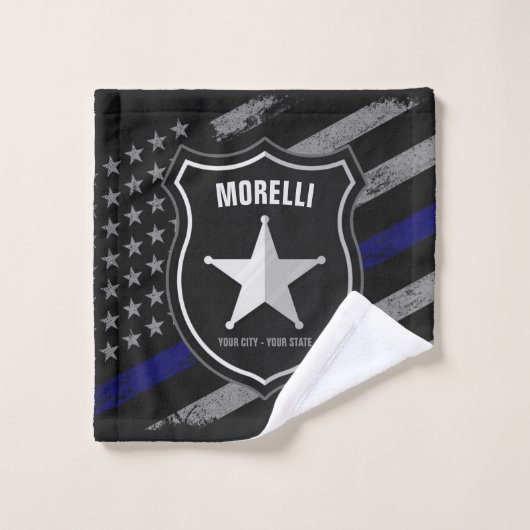 Speciaal uitgeruste politieagent Cop Flag van de N Bad Handdoek (Wasdoekje)