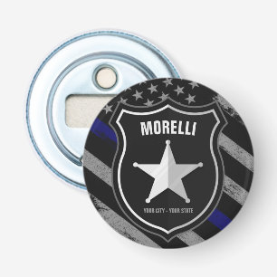 Speciaal uitgeruste politieagent Cop Flag van de N Button Flesopener