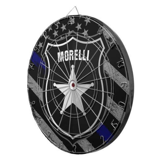 Speciaal uitgeruste politieagent Cop Flag van de N Dartbord (Voorkant Rechts)