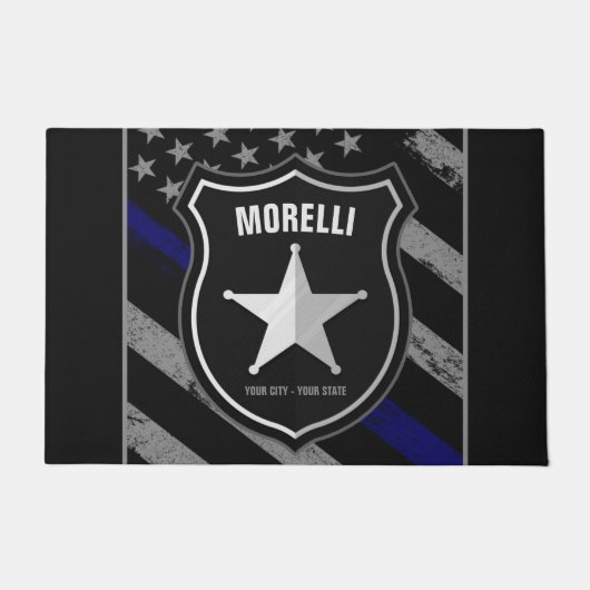 Speciaal uitgeruste politieagent Cop Flag van de N Deurmat (Voorkant)