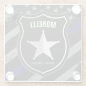 Speciaal uitgeruste politieagent Cop Flag van de N Glazen Onderzetter (Achterkant)