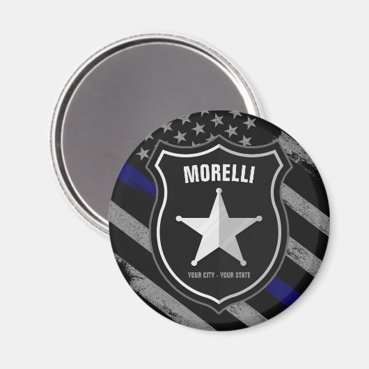 Speciaal uitgeruste politieagent Cop Flag van de N Magneet (Voorkant / Achterkant)