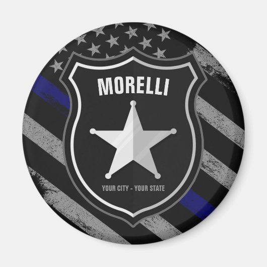 Speciaal uitgeruste politieagent Cop Flag van de N Magneet (Voorkant)