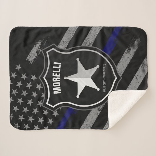 Speciaal uitgeruste politieagent Cop Flag van de N Sherpa Deken (Voorkant (horizontaal))