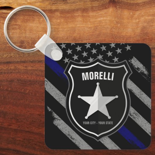 Speciaal uitgeruste politieagent Cop Flag van de N Sleutelhanger (Voorkant)