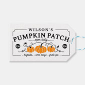 Speciaal uitgeruste pompoenpatch cadeaulabel (Voorkant (Horizontaal))