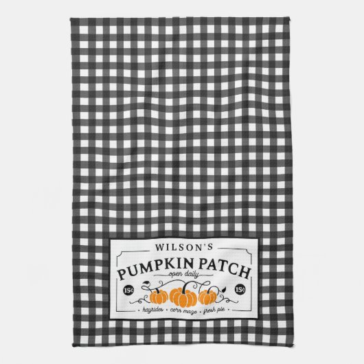 Speciaal uitgeruste pompoenpatch theedoek (Verticaal)