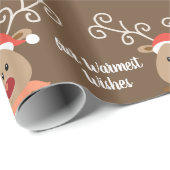 Speciaal uitgeruste rendieren cadeaupapier (Rol Hoek)