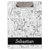 Speciaal uitgeruste Robot Rocket Ship en Alien Moo Klembord (Voorkant)