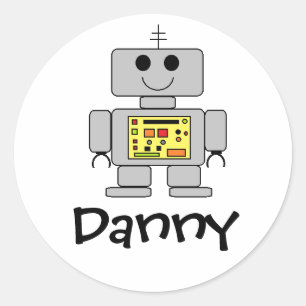 Speciaal uitgeruste "Robot"-stickers Ronde Sticker