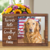 Speciaal uitgeruste Rustic Photo Pet Memorial Fotoplaat