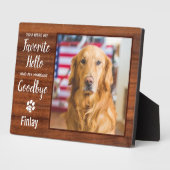 Speciaal uitgeruste Rustic Photo Pet Memorial Fotoplaat (Zijkant)