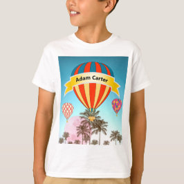Speciaal uitgeruste tropische luchtballonnen t-shirt