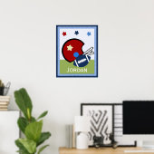 Speciaal uitgeruste Varsity Sports Baby Nursery Ar Poster (Thuiskantoor)