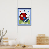 Speciaal uitgeruste Varsity Sports Baby Nursery Ar Poster (Keuken)