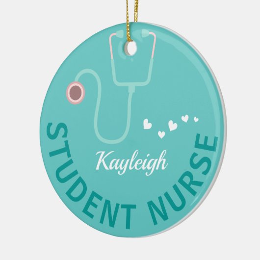 Speciaal uitgeruste verpleegster keramisch ornament (Links)