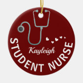 Speciaal uitgeruste verpleegster keramisch ornament (Voorkant)