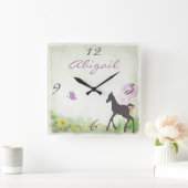 Speciaal uitgeruste wandklok voor foal- en vlinder (Huis)