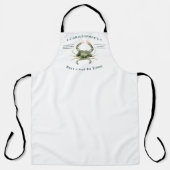 Speciaal uitgeruste Waterverf Crab Monogram  Schort (Voorkant)