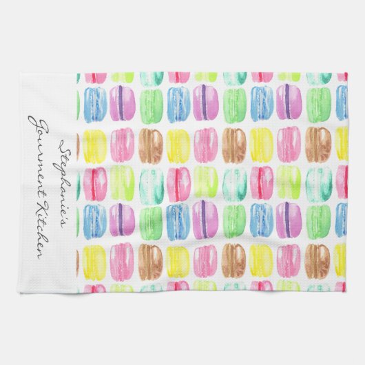 Speciaal uitgeruste Waterverf Macaroon Theedoek (Horizontaal)