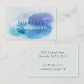 Speciaal uitgeruste "Waterverf-spiegel" (GB/euro) Visitekaartje (Voorkant / Achterkant)