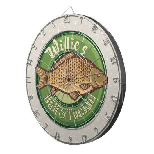 Speciaal uitgeruste winkel voor vis en horsmakreel dartbord (Voorkant Rechts)