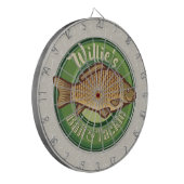 Speciaal uitgeruste winkel voor vis en horsmakreel dartbord (Voorkant Links)