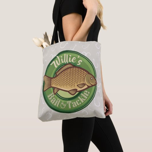 Speciaal uitgeruste winkel voor vis en horsmakreel tote bag (Dichtbij)