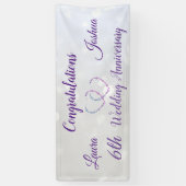 Speciaal uitgeruste zestigste Jubileum-banner Spandoek (Verticaal)