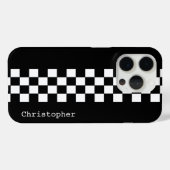 Speciaal uitgeruste zwarte en witte racebestekken Case-Mate iPhone case (Achterkant (horizontaal))