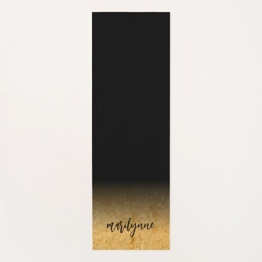 Speciaal uitgeruste zwarte goudmaaltijd yogamat (Voorkant)