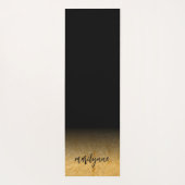 Speciaal uitgeruste zwarte goudmaaltijd yogamat (Achterkant)