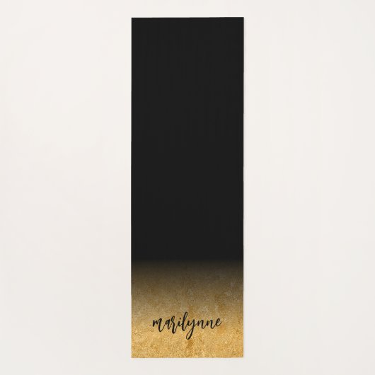 Speciaal uitgeruste zwarte goudmaaltijd yogamat (Achterkant)