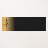 Speciaal uitgeruste zwarte goudmaaltijd yogamat (Voorkant (horizontaal))