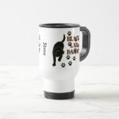 Speciaal uitgeruste zwarte labrador pappie schilde reisbeker (Voorkant rechts)