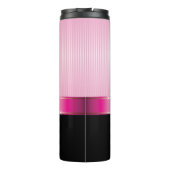 Speciaal uitgeruste zwarte PINK GRADIENT Stripes P Thermosbeker (Achterkant)