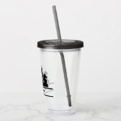 Speciaal uitgeruste zwarte schaakstukken acryl drinkbeker (Links)