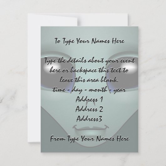 Speciaal uitgezonden Alien Art RSVP (Achterkant)