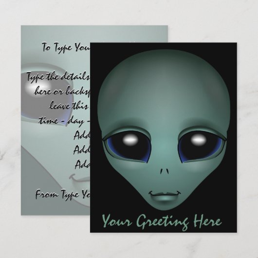 Speciaal uitgezonden Alien Art RSVP (Voorkant / Achterkant)