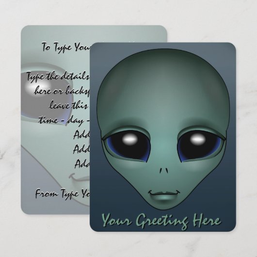 Speciaal uitgezonden Alien Art RSVP (Voorkant / Achterkant)