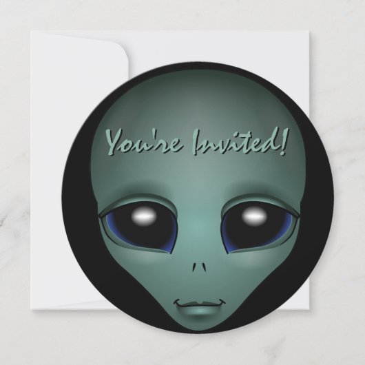Speciaal uitgezonden Alien Art RSVP Kaart (Voorkant)