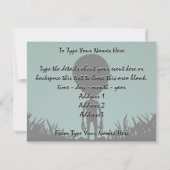 Speciaal uitgezonden Alien Art RSVP Kaartje (Achterkant)