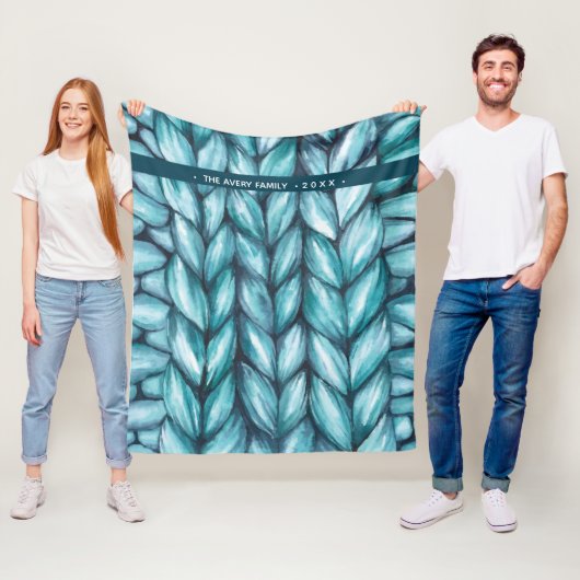 Speciaal uitgezonden blauwe Waterverf Fleece Deken (In situ)